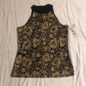 Gold & Black top. Never worn.